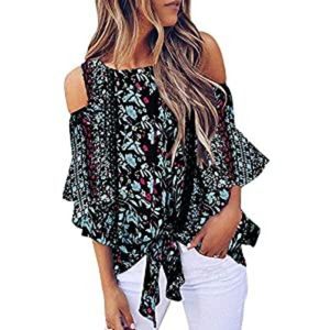 Womens Cold Shoulder Blouse